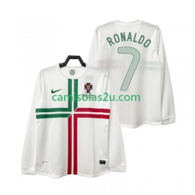 Camisolas de futebol Portugal Cristiano Ronaldo 7 2012 Retro Equipamento Alternativa Manga Comprida